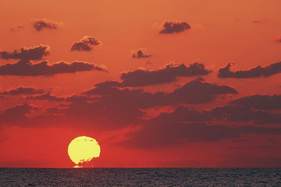 Ocean sunset Photograph by Scott Barrow