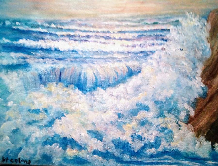 Sunset Painting - Ocean Sunset by Tina Sterling