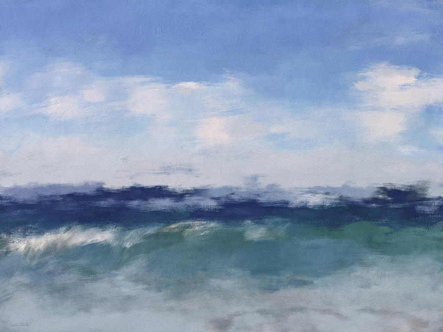 Ocean Swell 2- Art by Linda Woods Mixed Media by Linda Woods