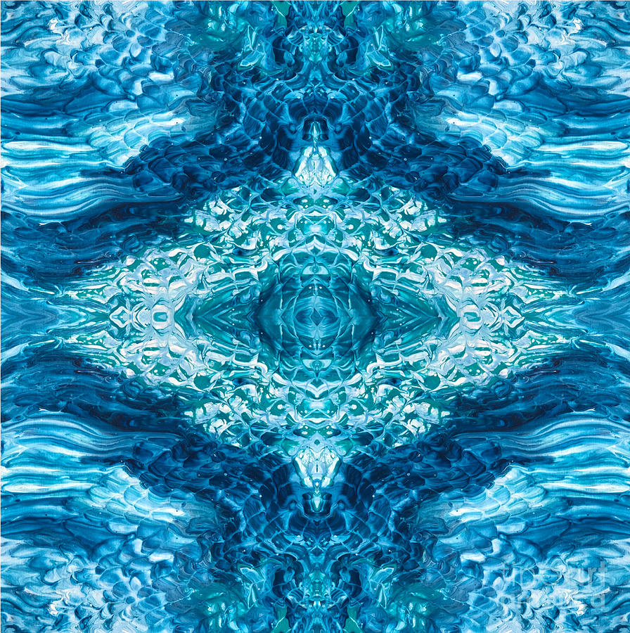 Ocean Swell mirror image Digital Art by Carlee Ojeda