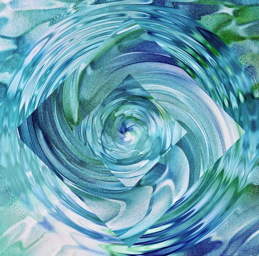 Ocean Swirl Digital Art By Rachel Schwiebert - Pixels