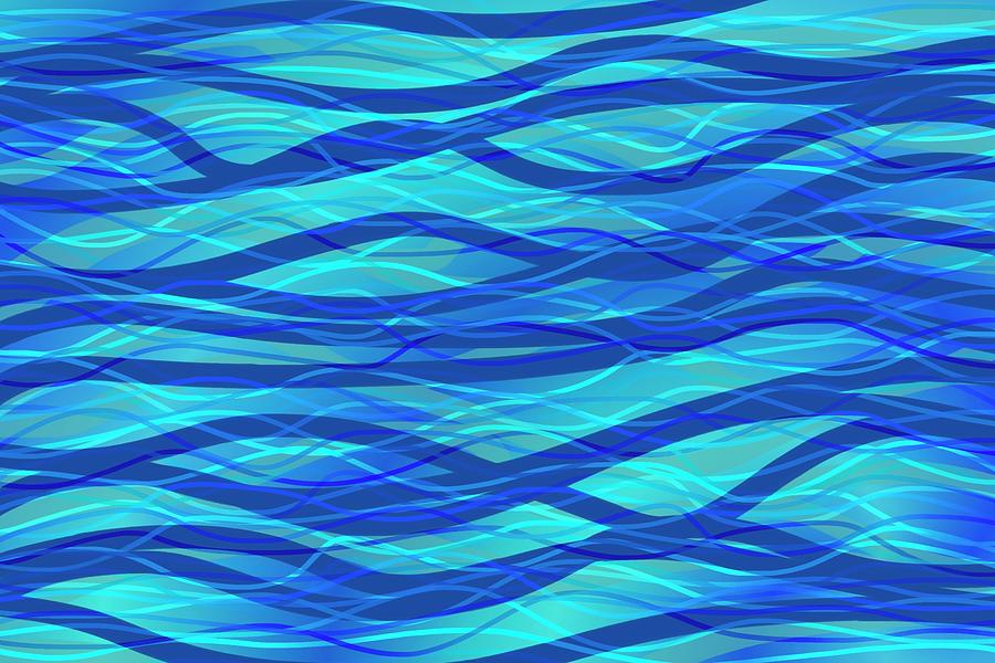 Ocean Tide Abstract Mixed Media by Angie Tirado