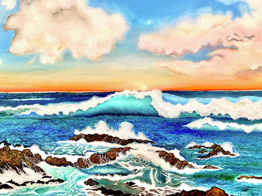Ocean Tide Painting by Victoria Rhodehouse