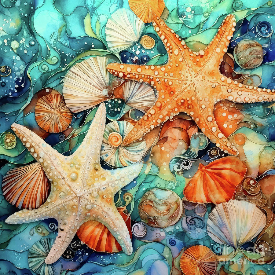 Ocean Treasures 2 Digital Art by Tina LeCour - Fine Art America