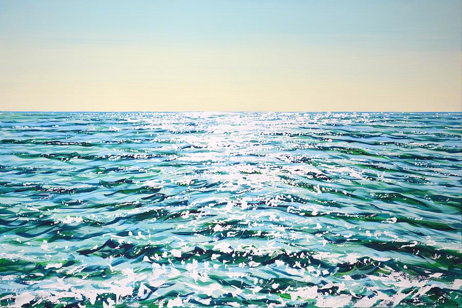 Ocean Turquoise 2. Painting by Iryna Kastsova
