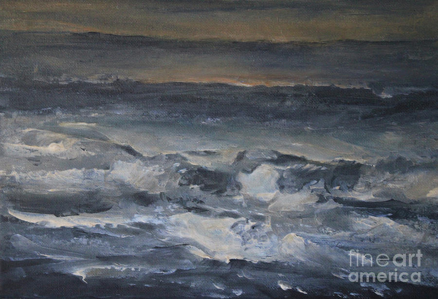 Ocean Twilight Abstract Painting by Jane See