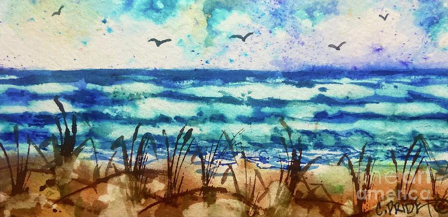 Ocean Vibes #1 Painting by Cynthia Pride
