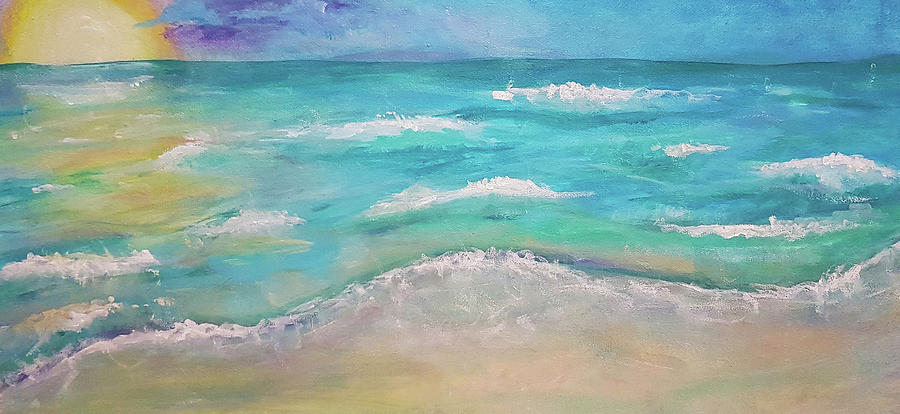 Ocean View v1 Painting by Rose Lewis