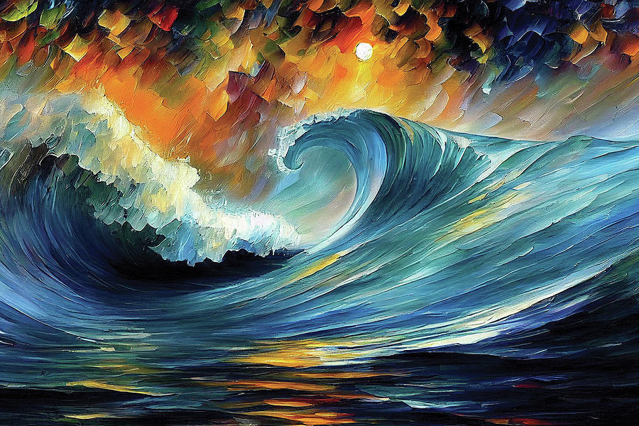 Ocean Wave #1 Painting by Ryan James - Fine Art America