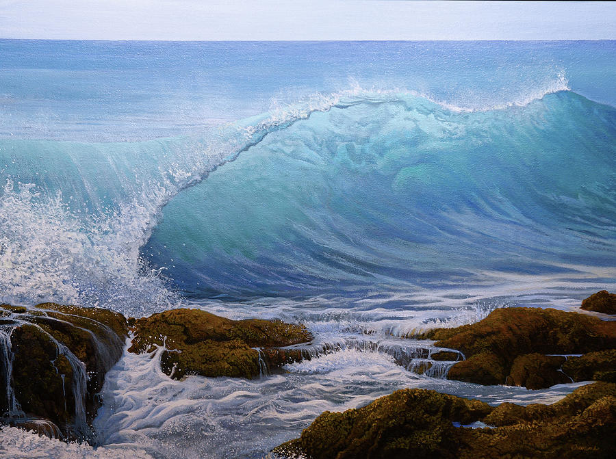 Thunder Break Monterey California Painting by Charles Owens