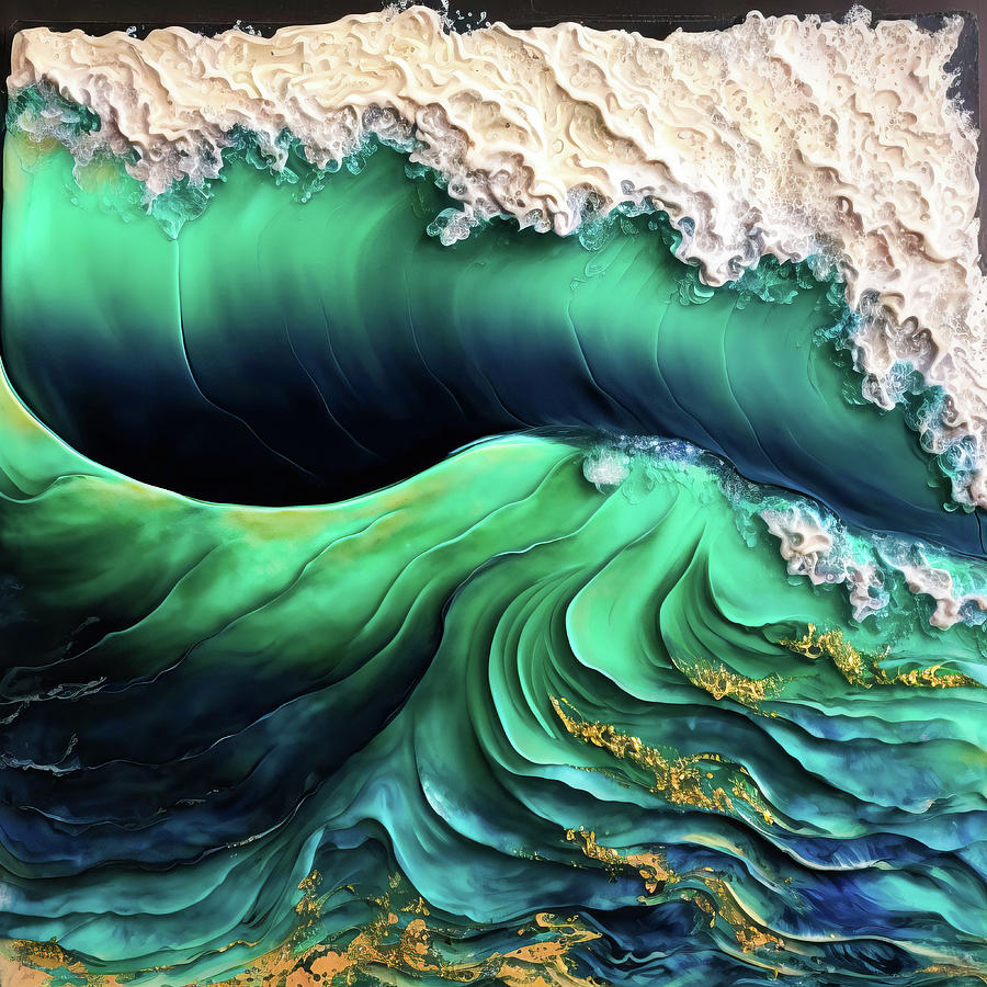 Ocean Waves 02 Digital Art by Matthias Hauser
