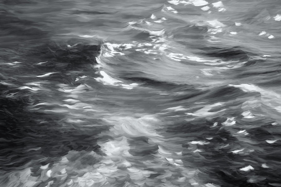 Ocean Waves Black and White  Photograph by Carol Japp