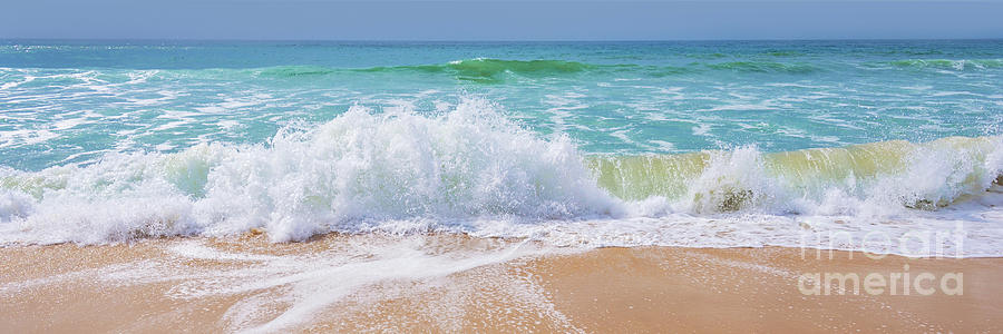 Ocean waves panorama Photograph by Delphimages Photo Creations