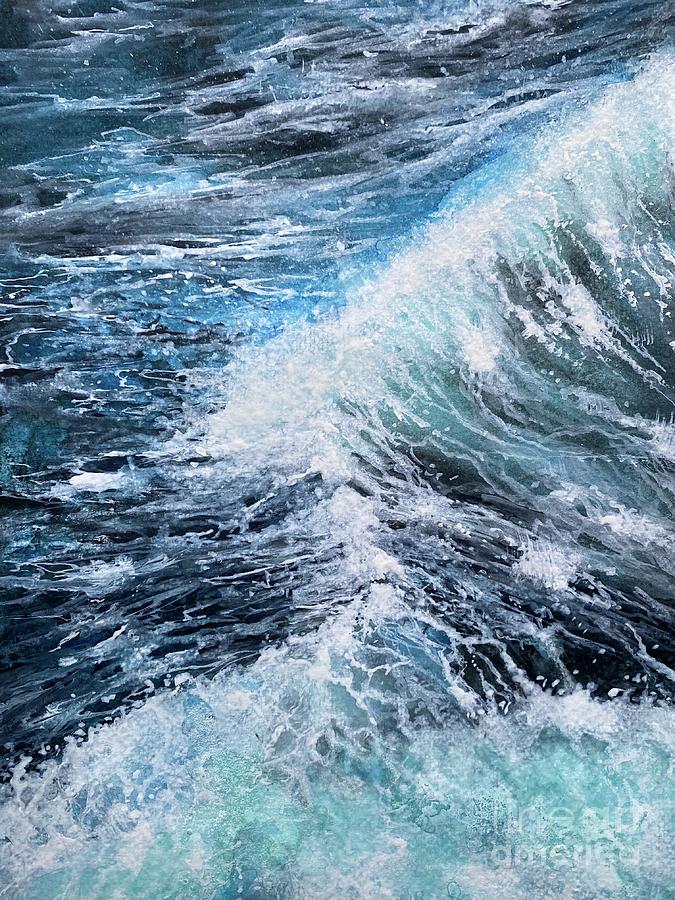 Ocean waves Painting by Sharron Knight - Fine Art America