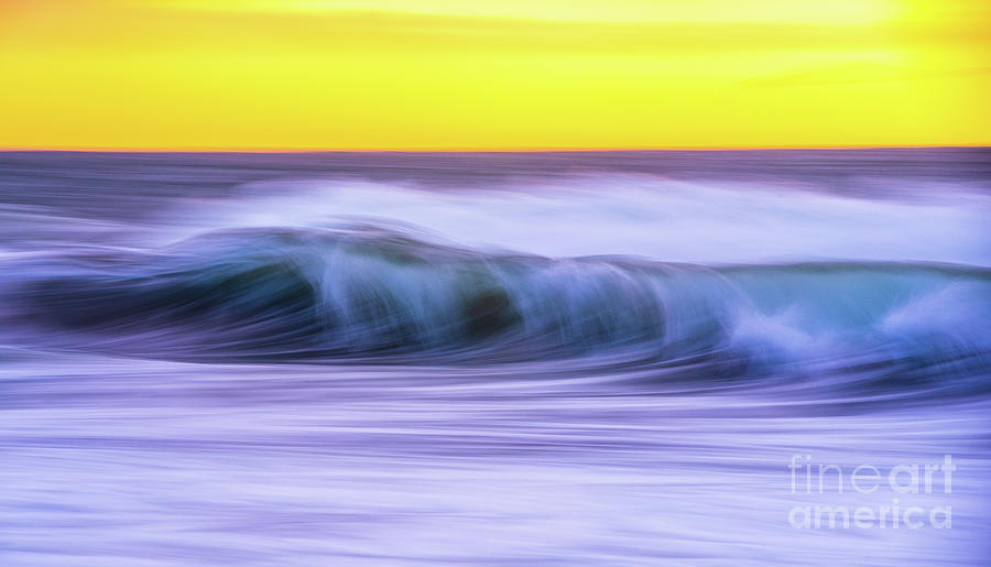 Ocean Waves Teal Curls Photograph by Mike Reid