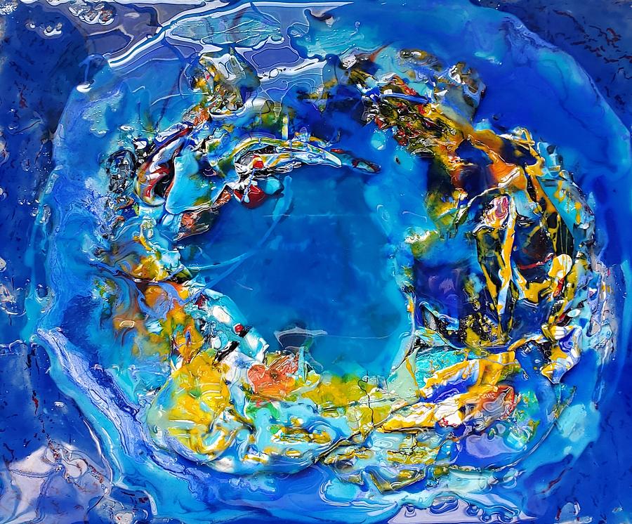 Oceans of Plastic 3 Painting by Madeleine Arnett