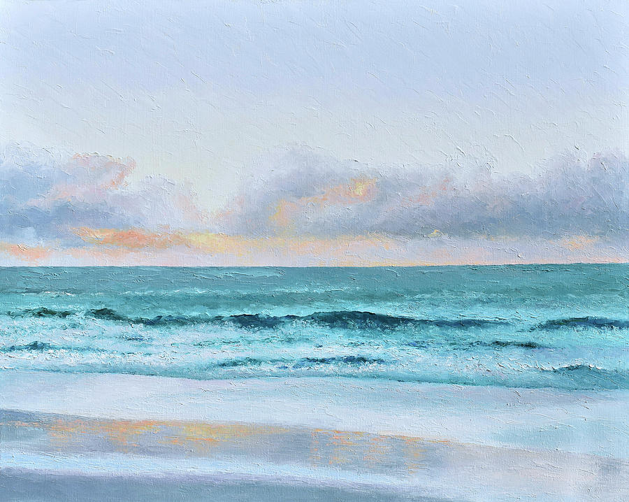 Oceans Orchestra - seascape Painting by Jan Matson