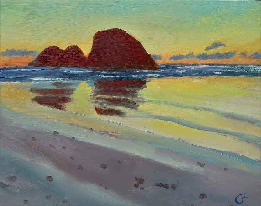 Sunset Painting - Oceanside by Gary Coleman