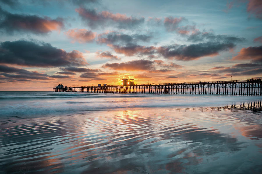 Oceanside Pier Sunset Photograph by Alexander Kunz