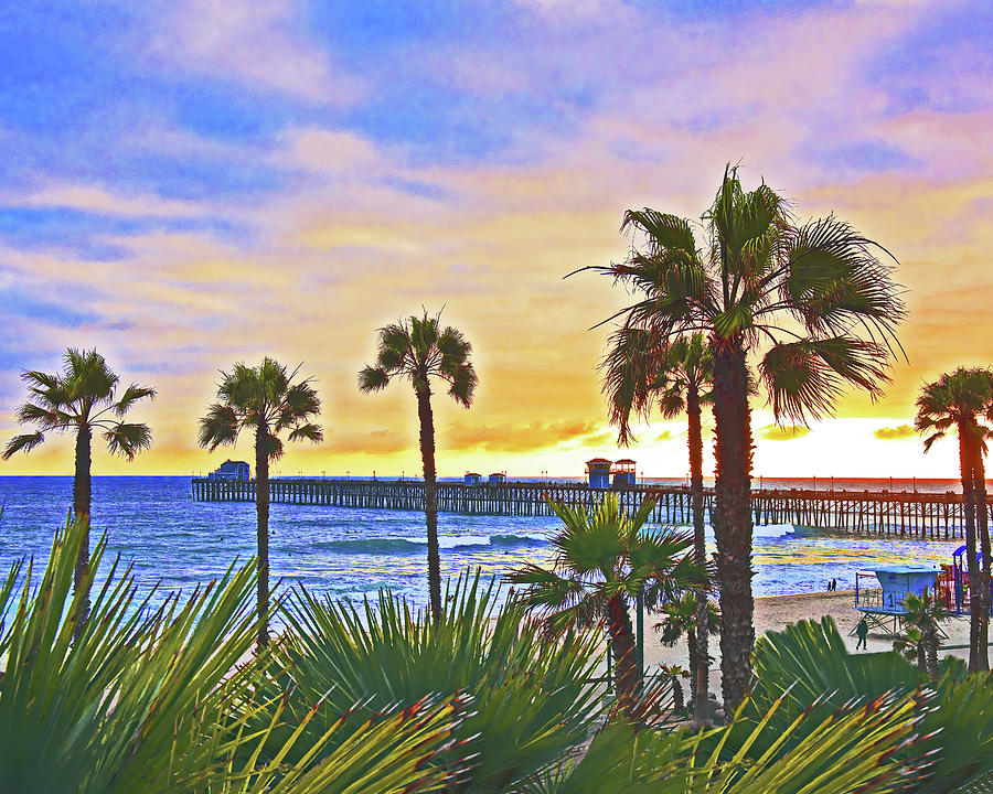 Oceanside Pier, Sunset, California Photograph by Don Schimmel