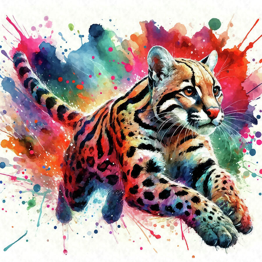 Ocelot 3 Painting by Chris Butler - Fine Art America