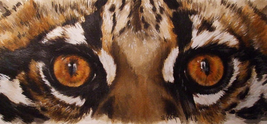 Animal Painting - Ocelot Peer by Barbara Keith