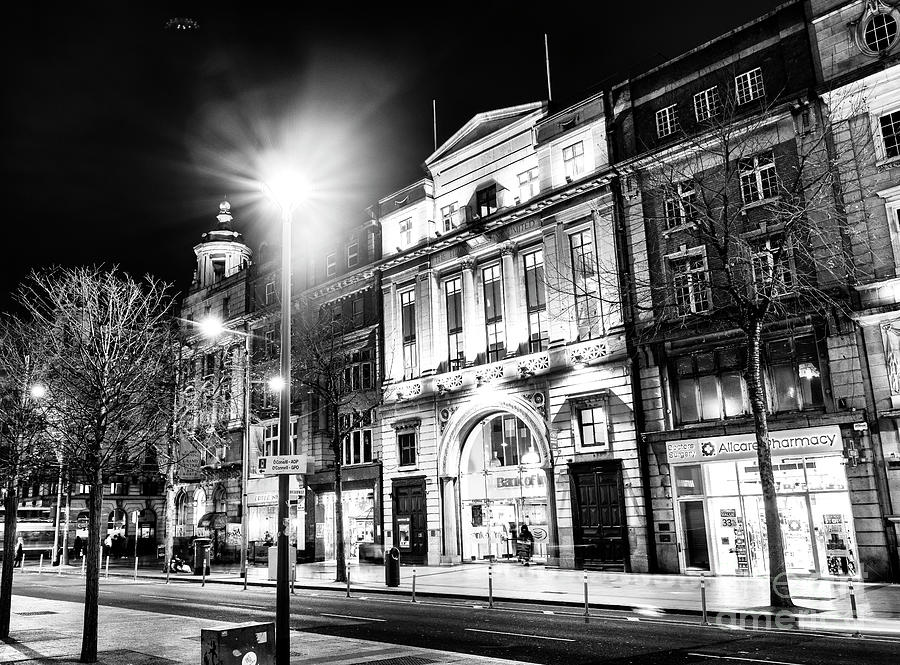 OConnell Street Mood at Night in Dublin Photograph by John Rizzuto