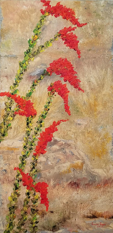 Ocotillo Wave Painting by Judith Rhue