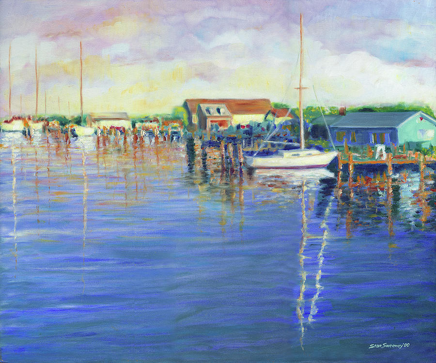 Sunset Painting - Ocracoke Sunrise by Stan Sweeney