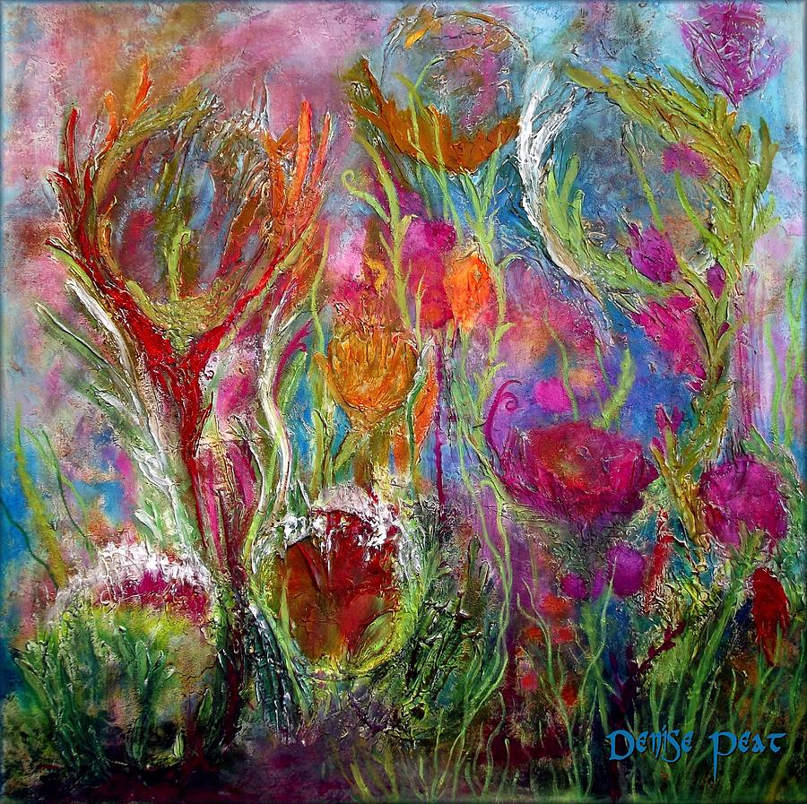 Abstract Painting - Octapus Garden by Denise Peat