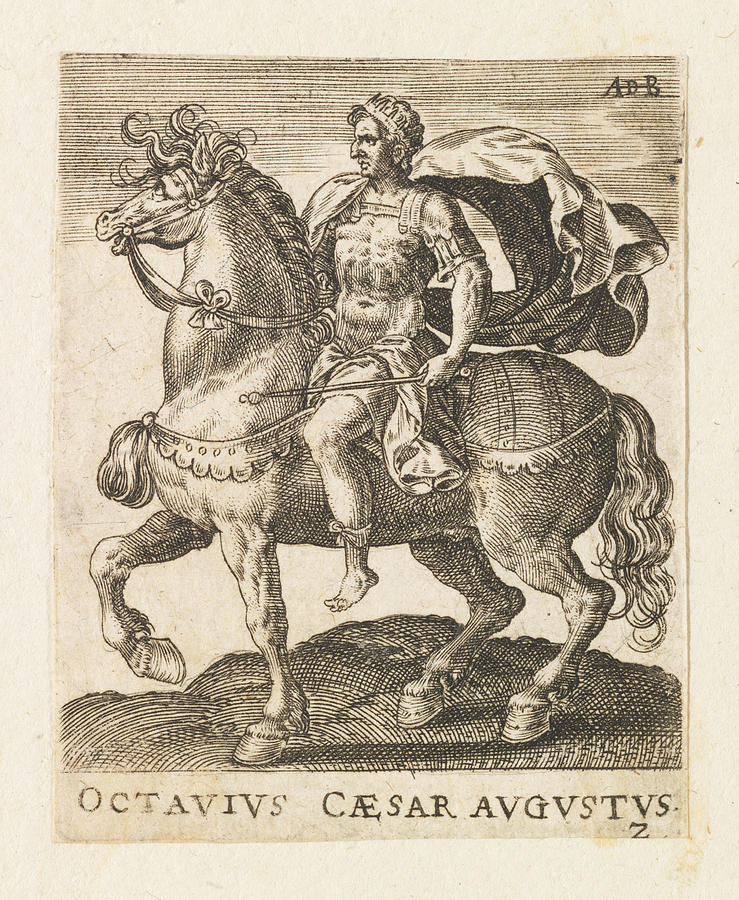 Octavius Caesar Augustus Drawing by Abraham de Bruyn