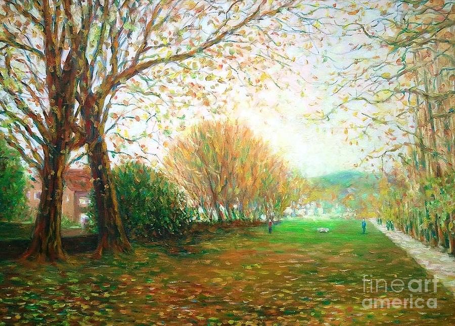 October fall,Hythe Kent.  Painting by Farid Aouni