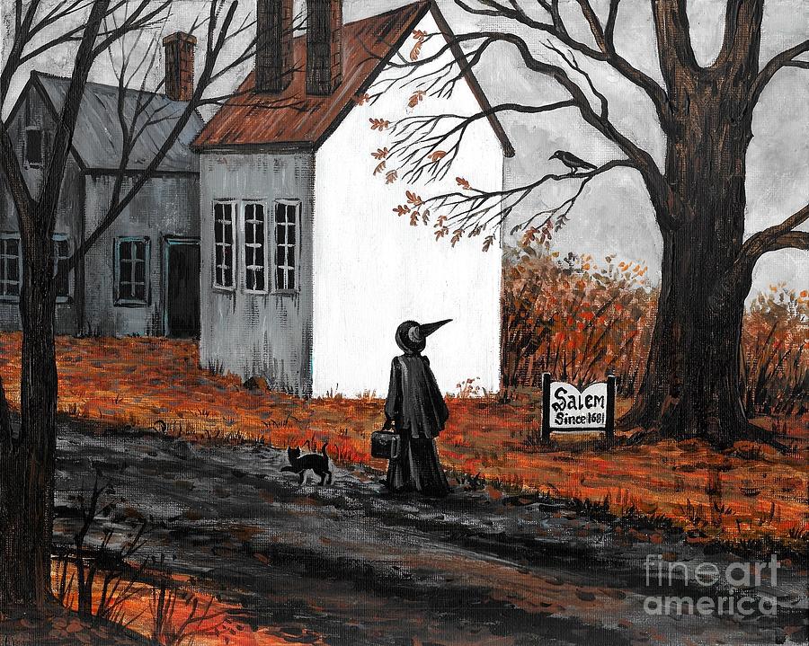 October In Salem Painting by Margaryta Yermolayeva