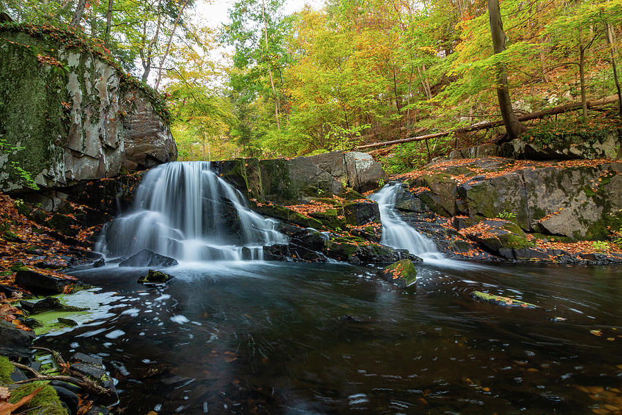 October Morning at Middle Falls III Photograph by Jeff Severson