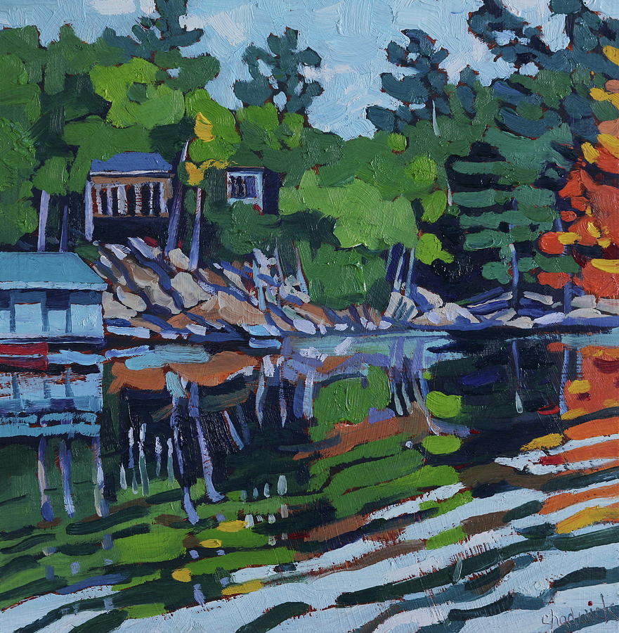 October Narrows 2021 Painting by Phil Chadwick
