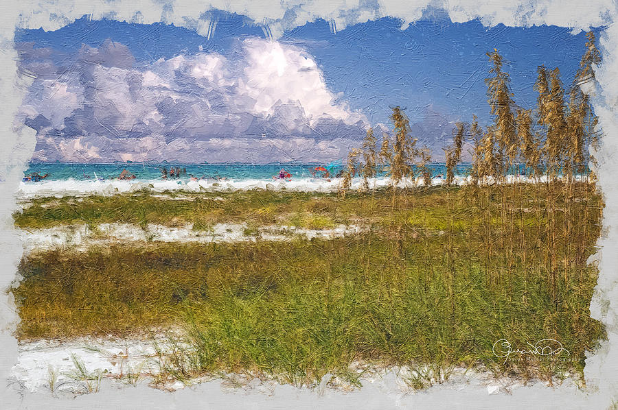 October on Siesta Key Beach in Oil Photograph by Susan Molnar