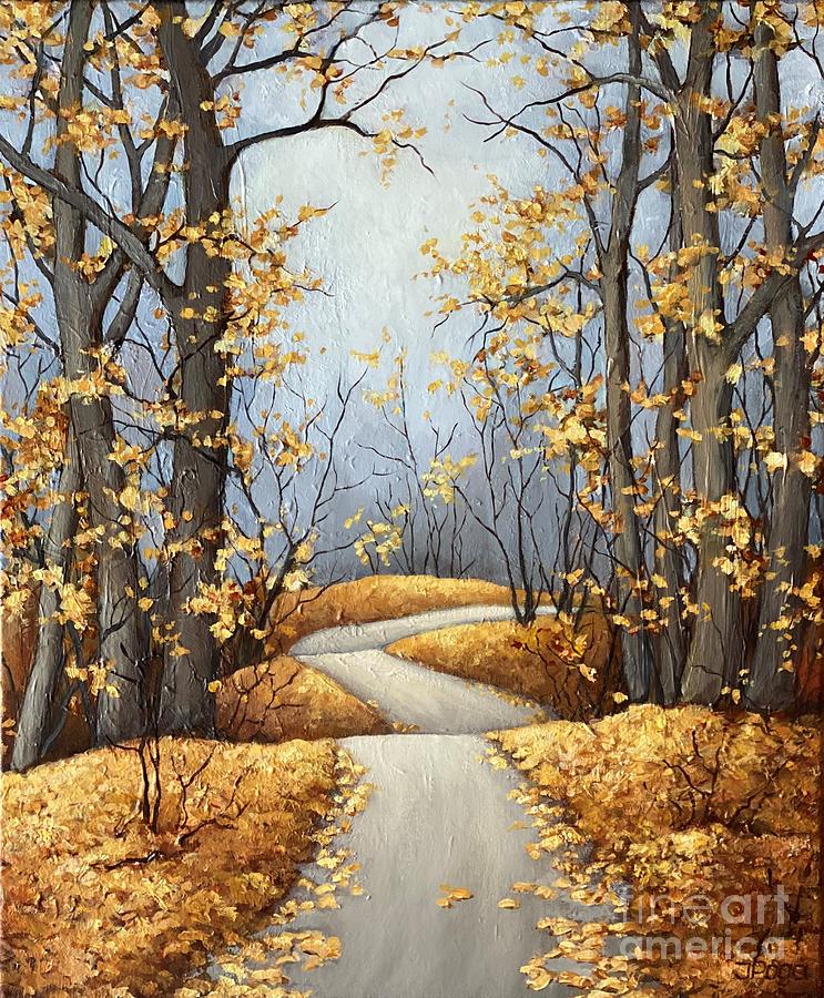 October path Painting by Inese Poga