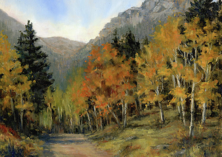 October Road Painting by Jenifer Cline - Fine Art America