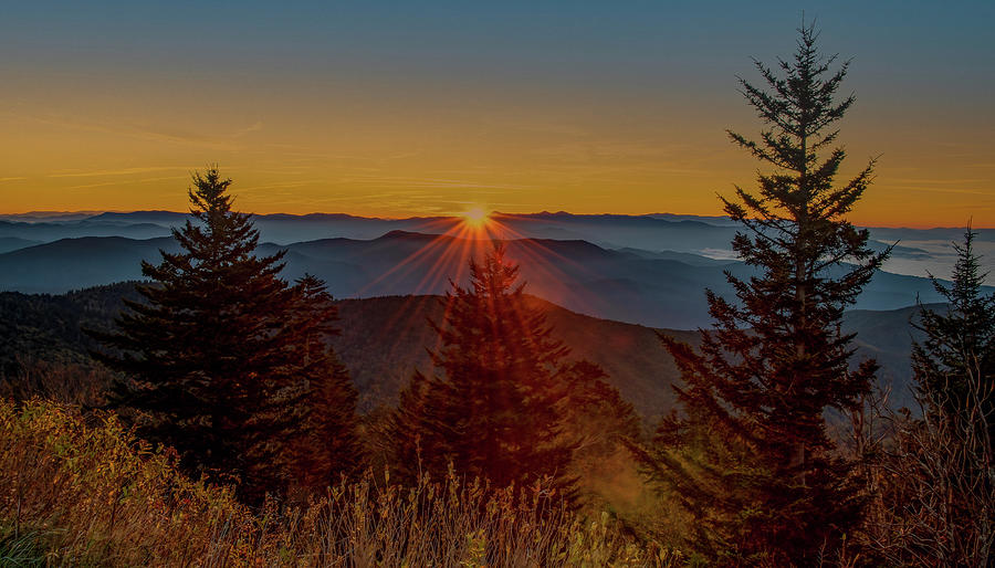 October Sunrise, Clingmans Dome Photograph by Marcy Wielfaert
