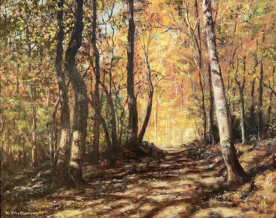 October Woods Painting by Kathleen McDermott