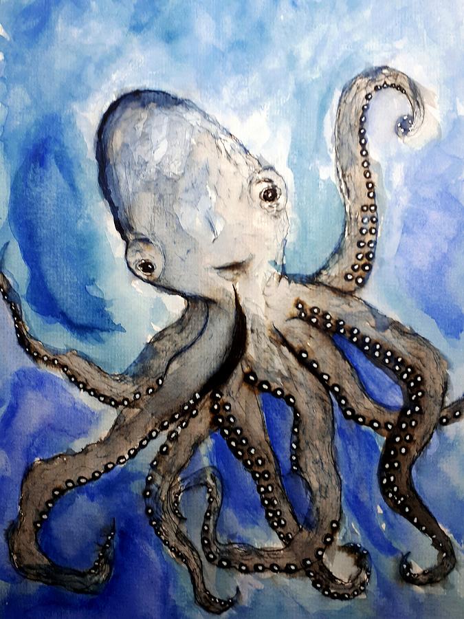 abstract octopus painting