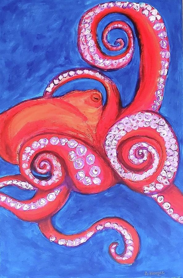Octopus  Painting by Amy Kuenzie