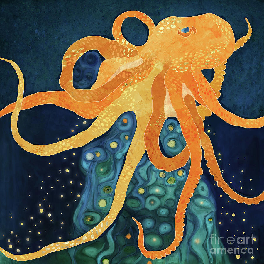 Octopus Digital Art - Octopus Dream by Spacefrog Designs