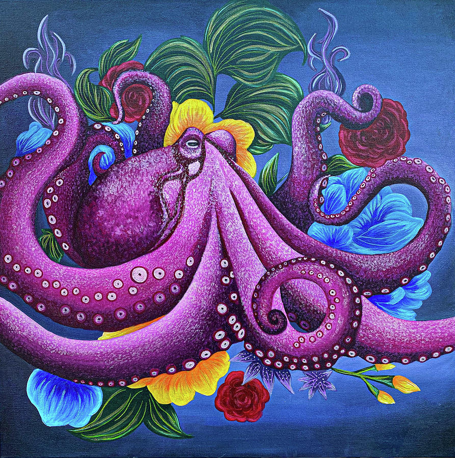 Octopus Garden Painting By Becky Frazier Fine Art America