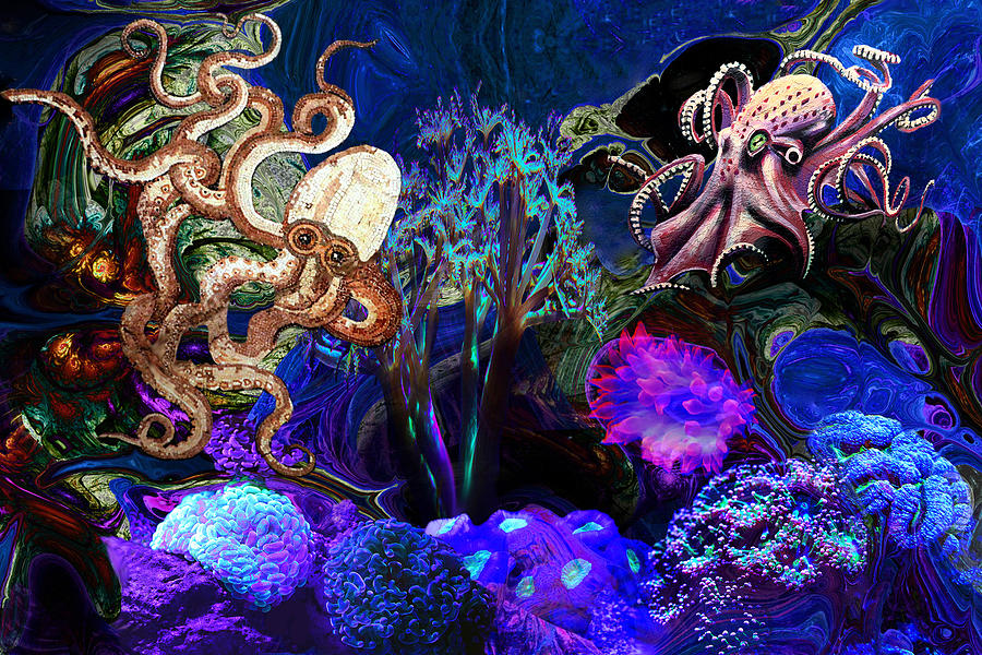 Octopus Garden Digital Art by Lisa Yount