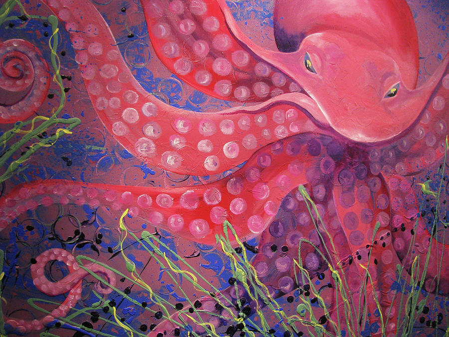 Octopus Gigantuous Painting by Barbara Landry