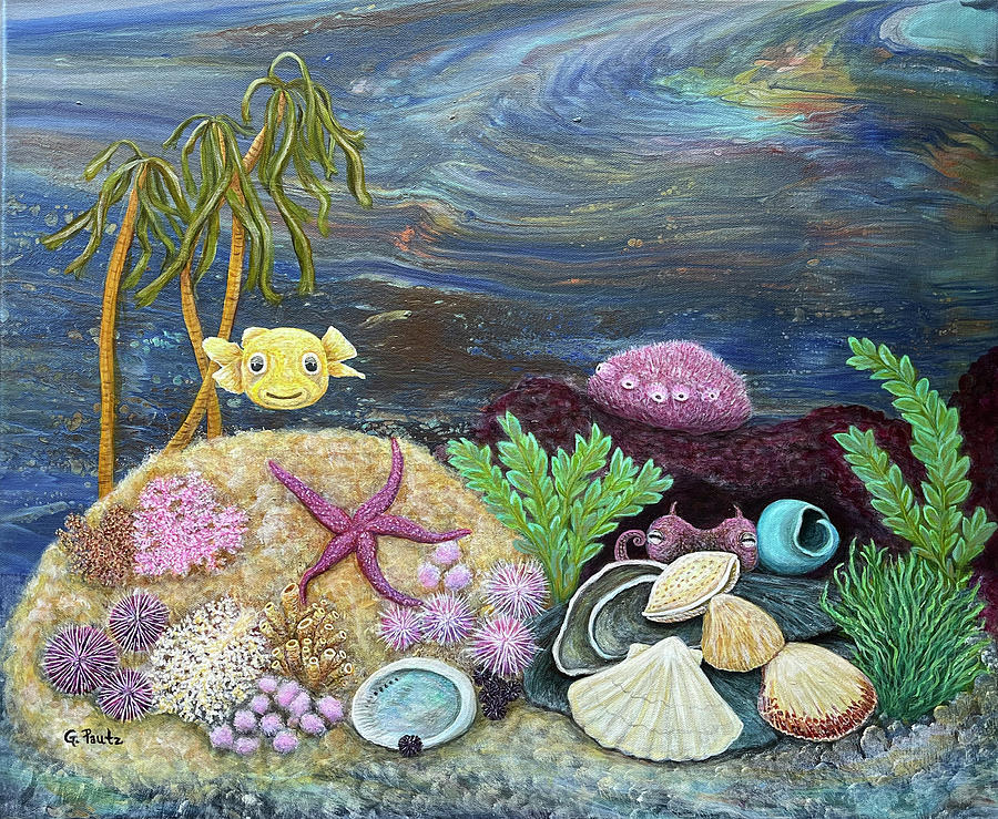Octopus Lair Painting by Gay Pautz