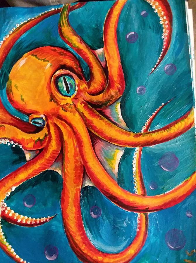 Octopus Mixed Media by Magdalena Silbertson | Fine Art America