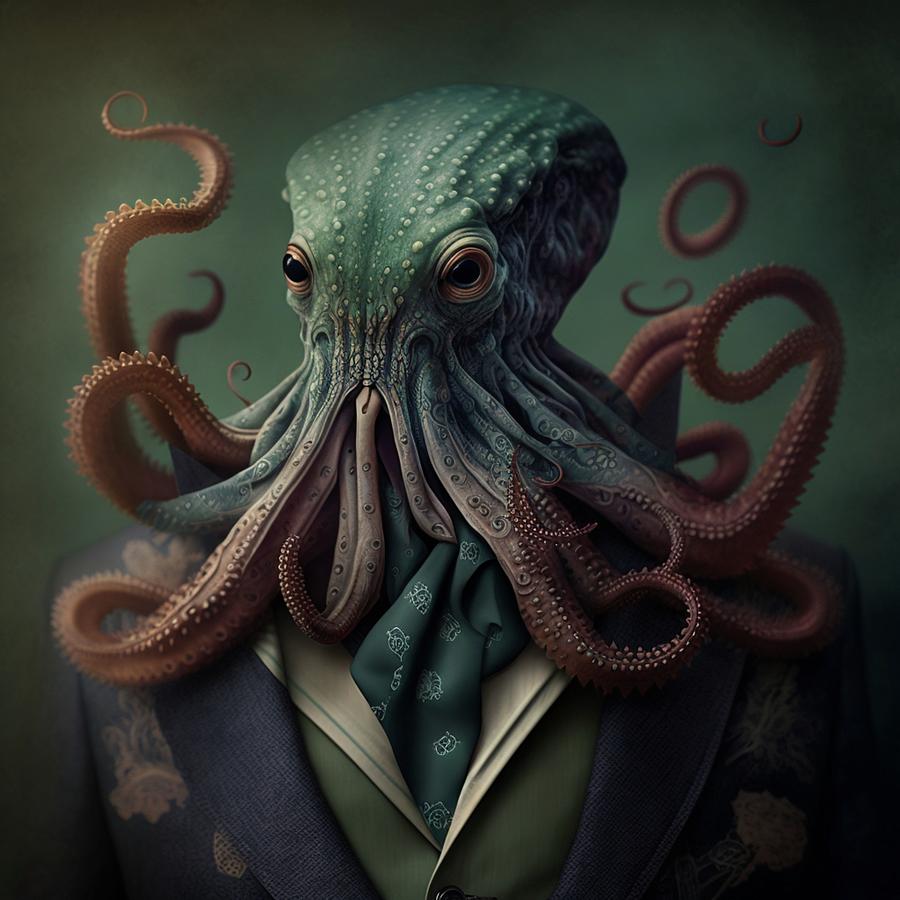 Octopus Man Mixed Media by Alfie Carter - Fine Art America