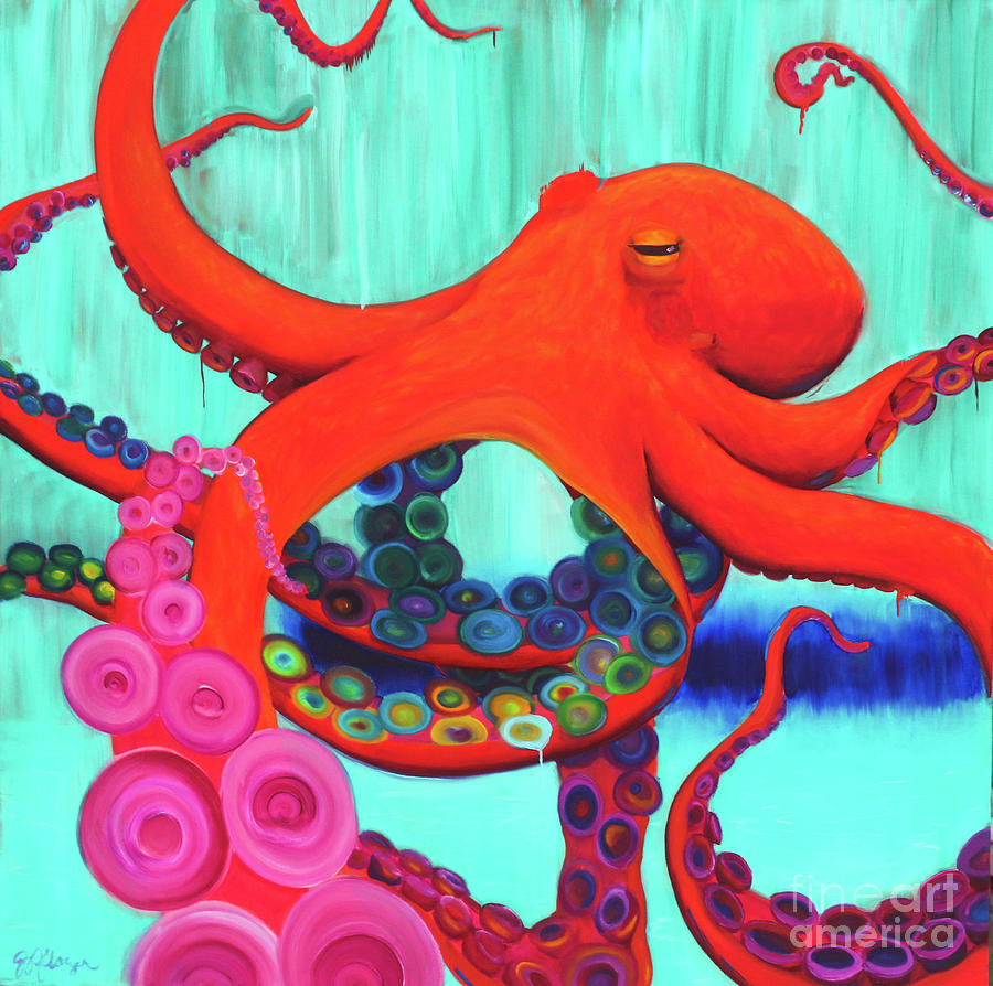 Octopus R Painting By Julie Pflanzer - Fine Art America